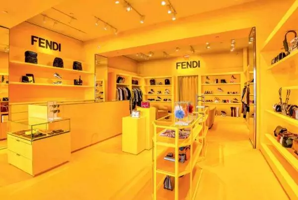 Sandy Alexander's in-store display design for Fendi.