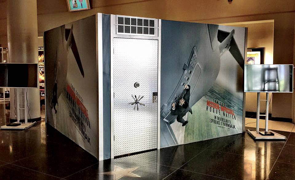 Sandy Alexander's Mission Impossible commercial printing wall installation.