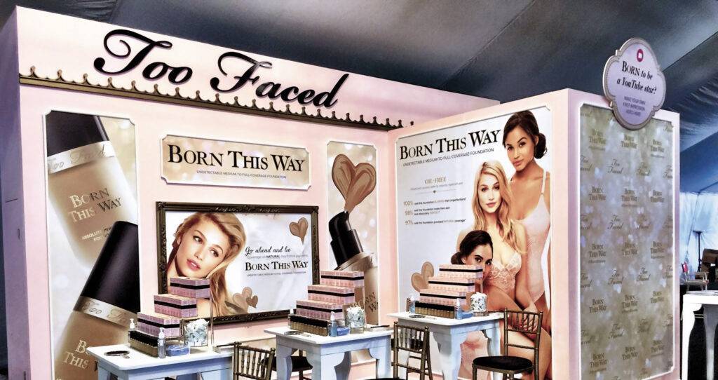 Sandy Alexander's visual experience installation for cosmetic brand Too Faced.