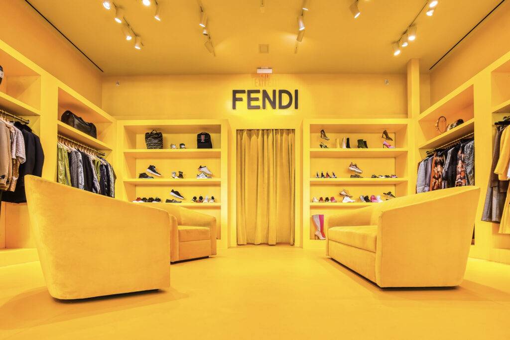 Sandy Alexander's in-store display design for Fendi.