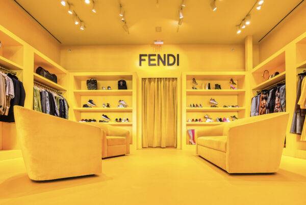 Sandy Alexander's in-store display design for Fendi.